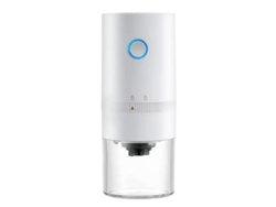 Mini cafetera eléctrica con molinillo de café recargable, color blanco Yizhood