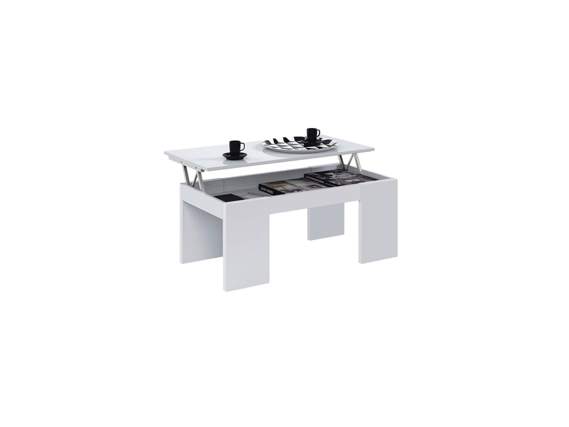 Mesa de centro elevable Kendra Blanco 100 x 43–55 x 50cm cm