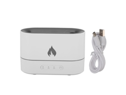 MEOIRUERY Humidificador 250ml Difusor Aromático con Luz de Llama y USB para Hogar