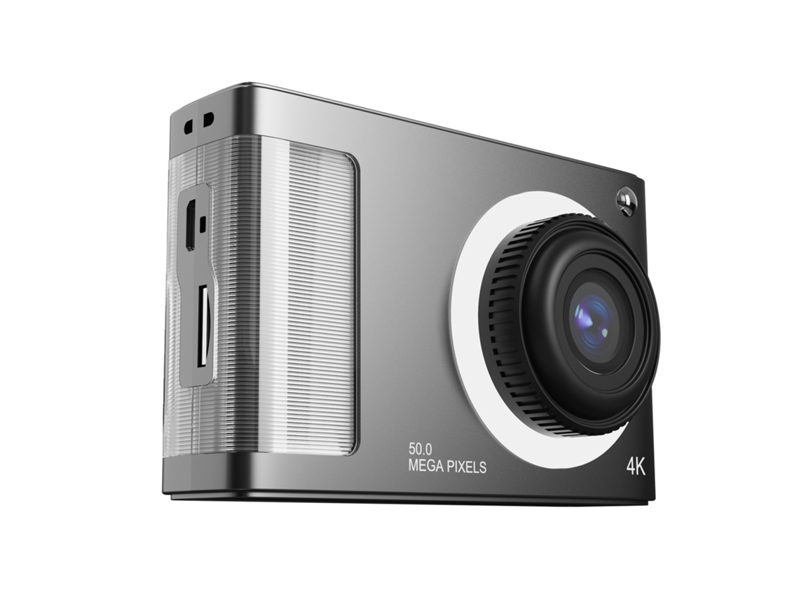 Cámara digital 4K Pantalla de 2,4 pulgadas Zoom 8X Cámara CCD compacta con 16 luces LED de relleno negras