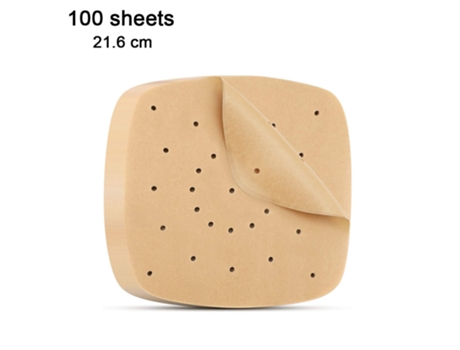 100 piezas de forro para freidora papel perforado papel para panecillos al vapor papel absorbente de aceite (8,5 pulgadas) Estilo 4 ZMDECQNA