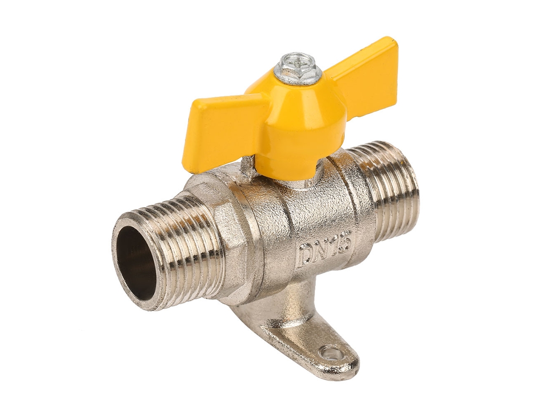 Válvula De Bola De Rosca Macho Doble Dn15 En Latón Para Gas Agua Aceite 1.0mpa