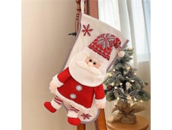 Medias navideñas tejidas con Papá Noel, decoración para chimenea, bolsas de regalo navideñas, porta dulces, decoración del hogar. Hengjian
