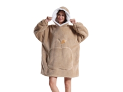 Manta Con Capucha, Sudadera Con Capucha De Felpa, Manta Ponible, Bata De Baño Unisex (caqui) Cuich