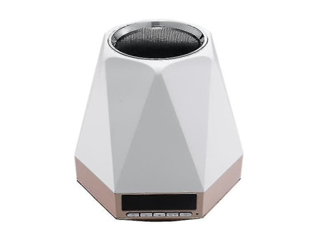 Mini Despertador Bluetooth con Altavoz Pequeño Luz Nocturna Led Colorida Inteligente Dorado BISBISOUS