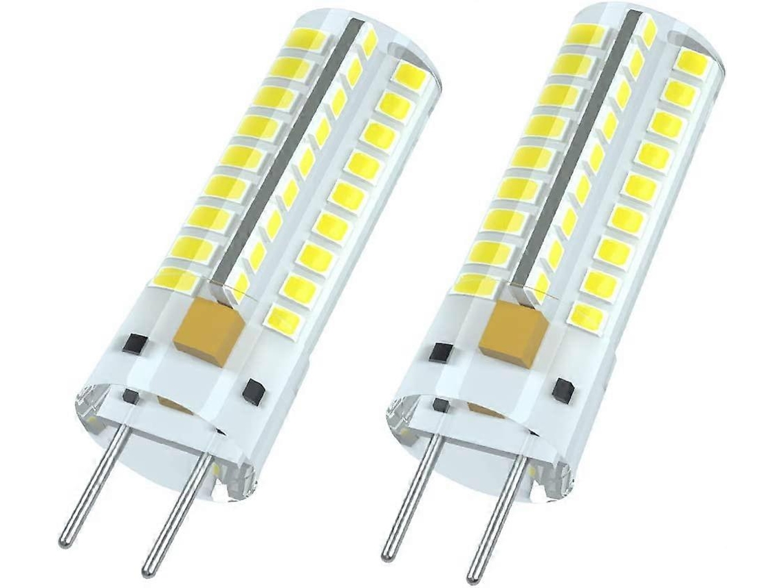 Bombilla LED Omni G6.35 Gy6.35 de 7 W y 12 V CA, reemplazo para bombilla halógena de 50 W, luz blanca fría de 6000 K, 360°, no regulable, paquete de 2 unidades, clase energética A+.