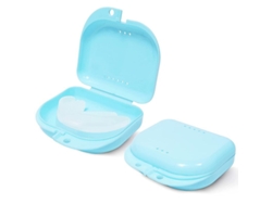 Estuche Para Protector Bucal, 2 Unidades, Inodoro, Ventilado, Duradero, Higiénico, 3,14 Pulgadas (azul Claro)