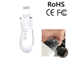 (blanco) Pelador Facial Ultrasónico, Limpieza Facial Vibratoria Y Masajeador Doméstico