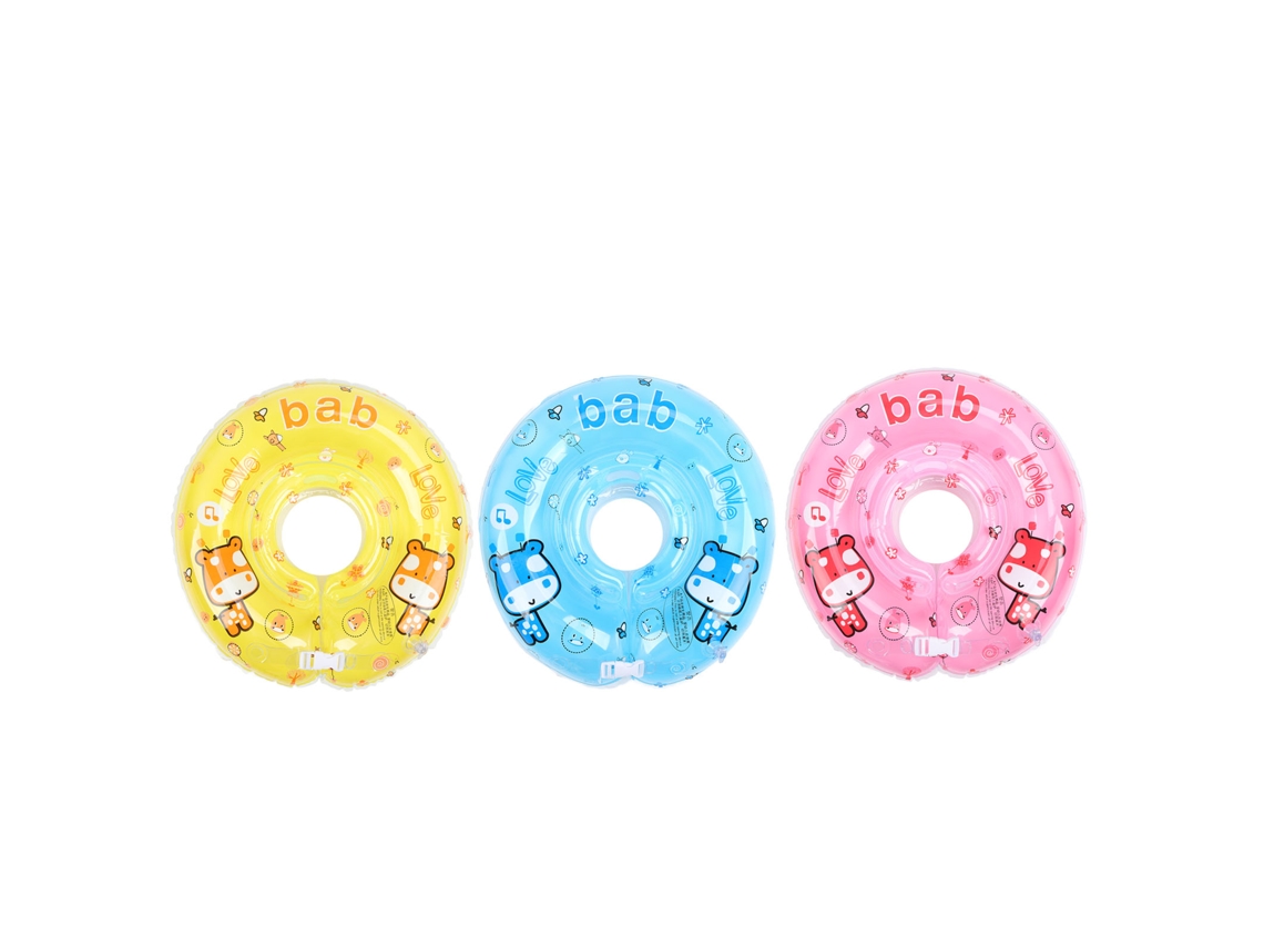Collares Inflables Para Bebés De 5 A 18 Meses, De Pvc, 3 Vacas Pequeñas, Rosa, Azul Y Amarillo.