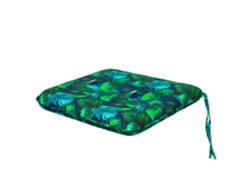 Cojín para Silla de Salón, Cocina, Comedor o Jardín para Interior y Exterior - 1 Pieza 50x43cm - Doble cara - Hoja Azul SALES CORE