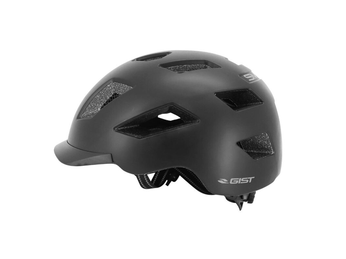 Casco con ajuste de la rueda de luz trasera - luz visible a 200 m GIST Smart In-Mold 52-58
