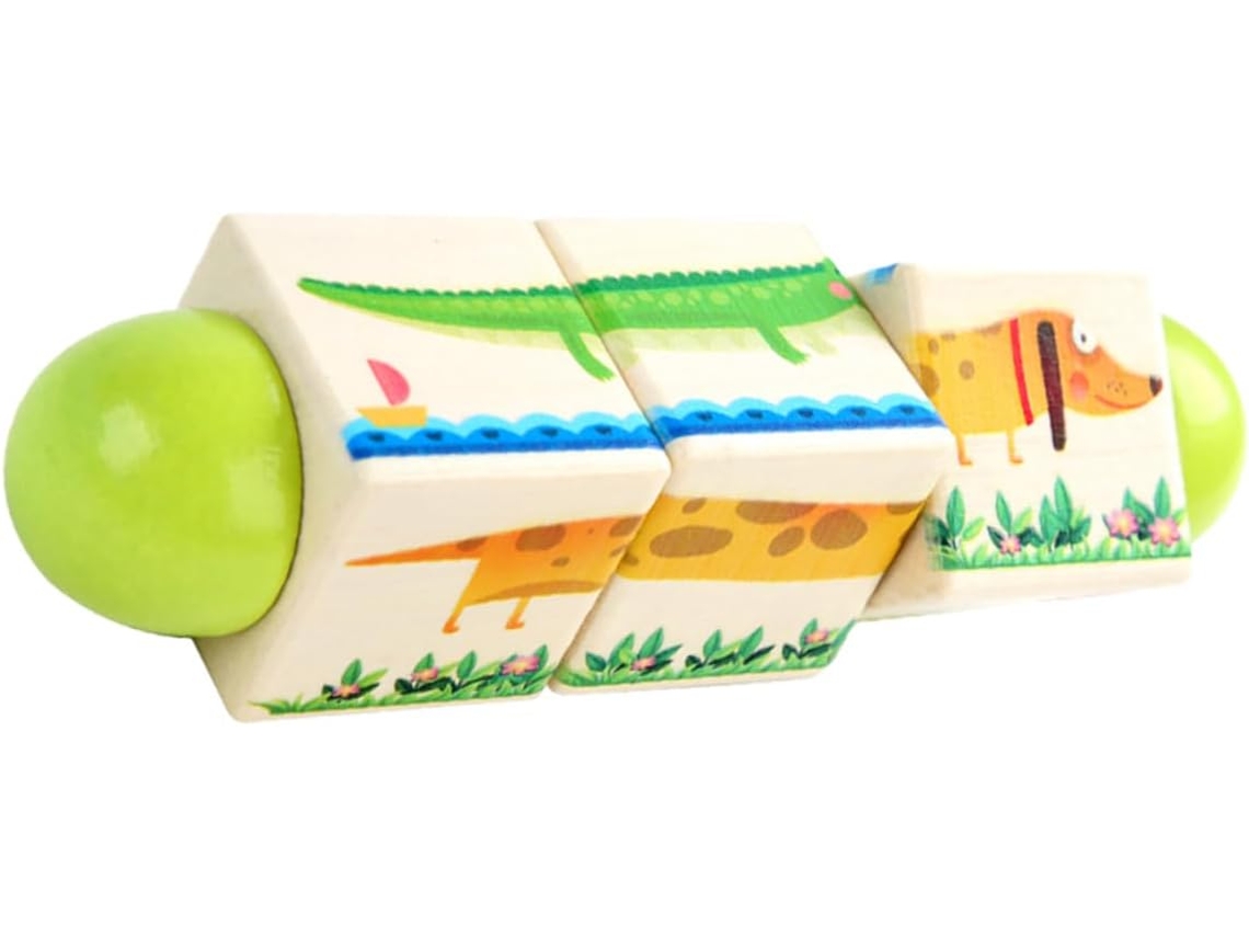 Rompecabezas Educativo Giratorio De Madera Para Bebés, Niños Y Niñas