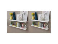Estantes De Pared | Estante Flotante | Estantería Pared 4 Uds Blanco 100 Cm