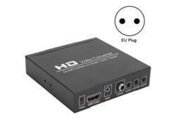 Adaptador Convertidor Scart/hd A Hd Portátil Con Chip De Escaneo De Bajo Consumo Y Enchufe Europeo Cascara De Ferro