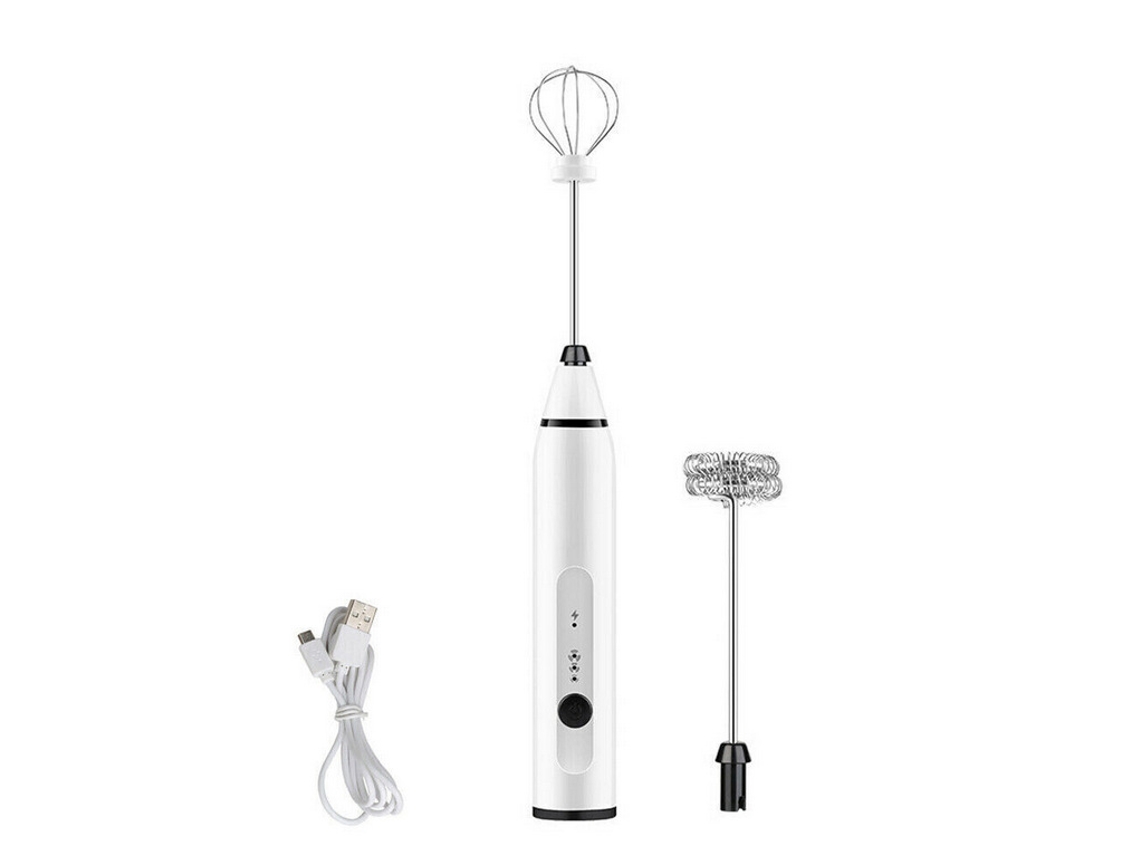 Espumador de leche portátil recargable por USB Siurn White