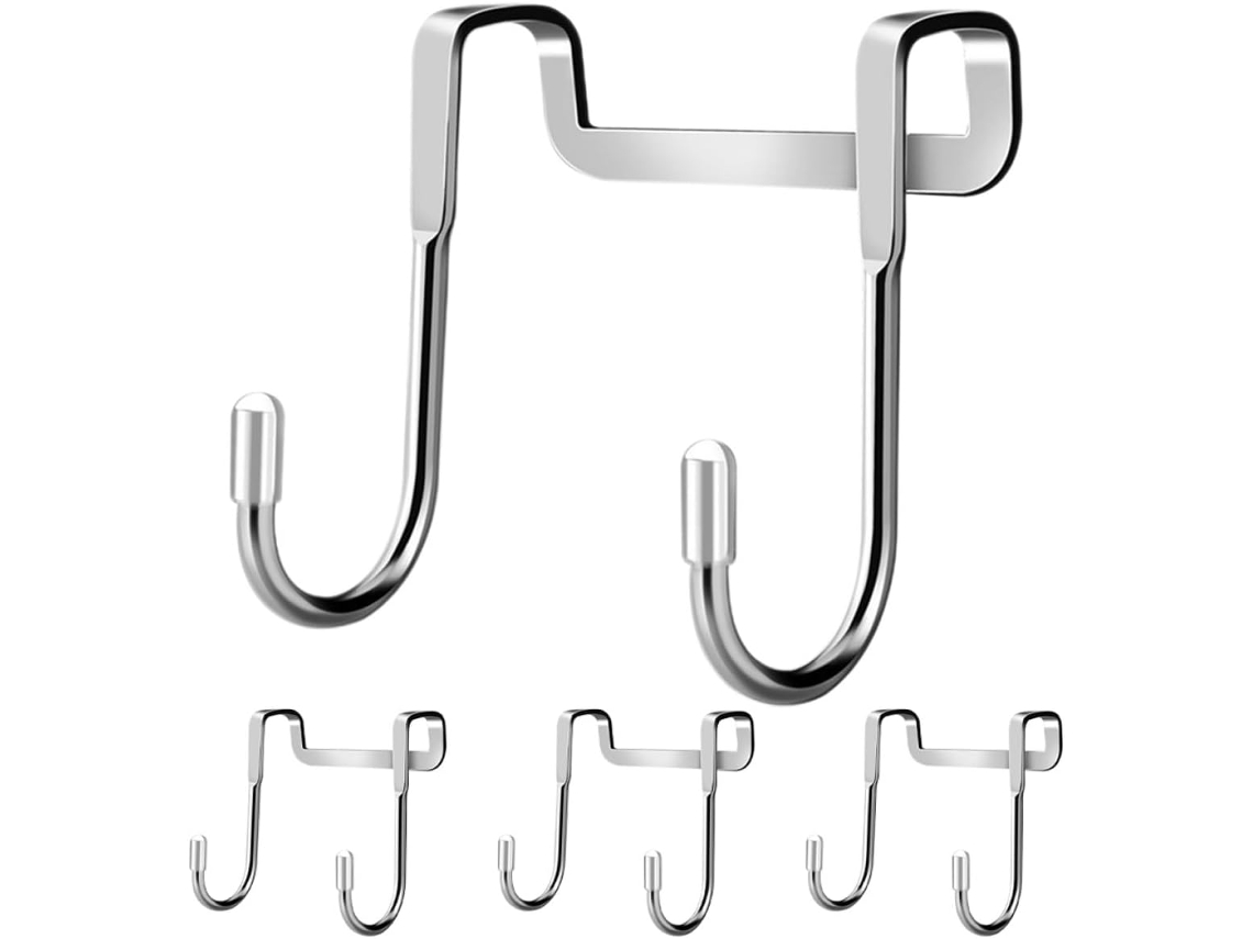 Juego de 4 ganchos de ducha de acero inoxidable duraderos CHABERLU