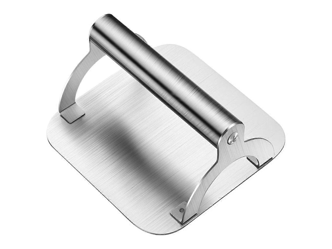 Prensa y parrilla para hamburguesas de acero inoxidable de 15 cm (5,9 pulgadas) con superficie antiadherente para una cocción uniforme.