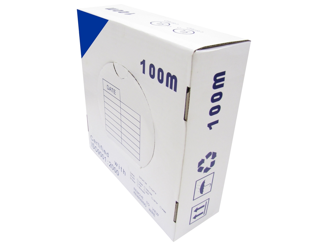Carrete de Cable BEMATIK de Categoría 5E Ftp Cca 24Awg Azul Fijo 100M