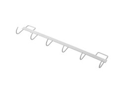 Ganchos De Pared De Acero Inoxidable, 6 Ganchos Para Ropa, Toallas Y Utensilios De Cocina - Blanco
