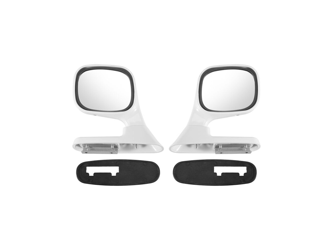 2 Espejos Retrovisores Laterales Universales Ajustables Para Capó, Suv Y Camionetas, Color Blanco.