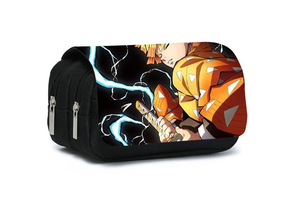Estuche Para Lápices De Lona De Dos Capas Con Diseño De Anime, Gran Capacidad, Con Cremallera, Regalo Para Niños Y Niñas.