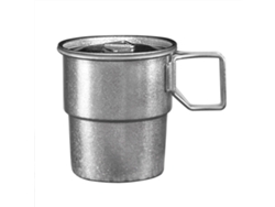 Tazas De Café Apilables De Titanio De 300 Ml Con Asa Plegable, Reutilizables Para Acampar Al Aire Libre.