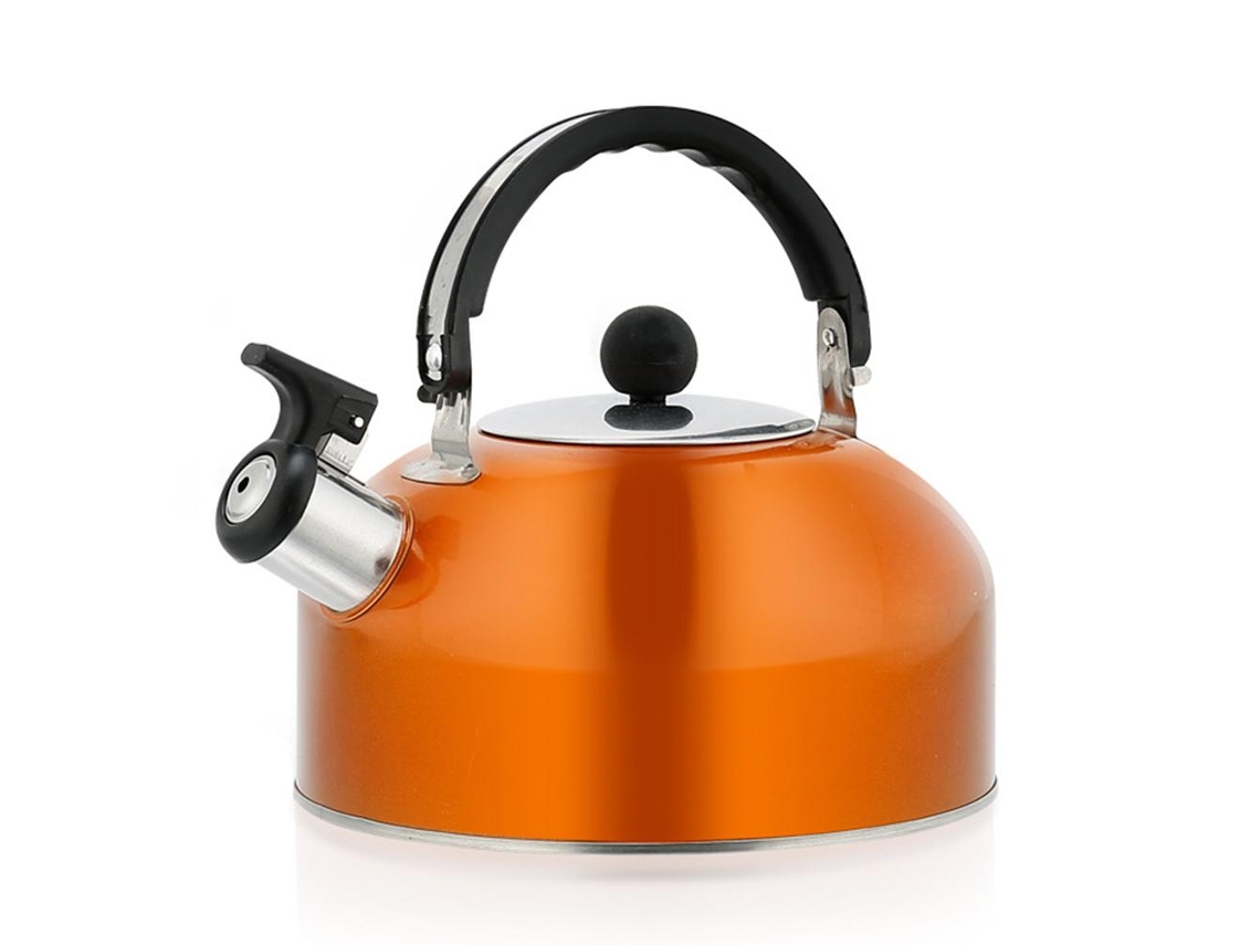 Taza de camping ligera de acero inoxidable de 3 litros con silbato.