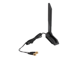 Antena Wi-Fi Baoj-2026 Eternal com conector SMA, tripla banda (2,4 GHz, 5,8 GHz e 6 GHz), ganho de 12 dBi, extensão magnética.