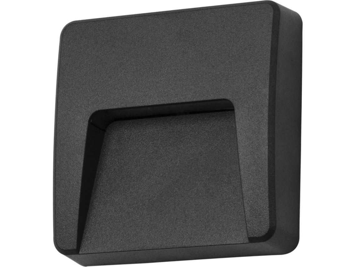Aplique FORLIGHT Ip65 Grove Opaque Square Led 2,6W (Negro)
