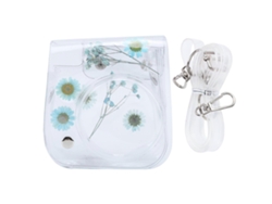Estuche transparente para cámara, bolsa de almacenamiento de PVC con correa de hombro ajustable para Instax Mini 11, protección azul Saisiyiky