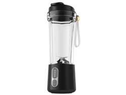 Exprimidor de frutas Eifson de 4000 mAh, 180 W, USB, 4 cuchillas, vaso de jugo de doble uso (negro)