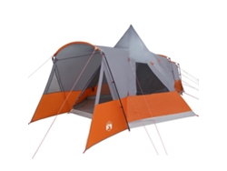 Tienda tipi para 8 personas, gris y naranja, 720 x 465 x 295 cm