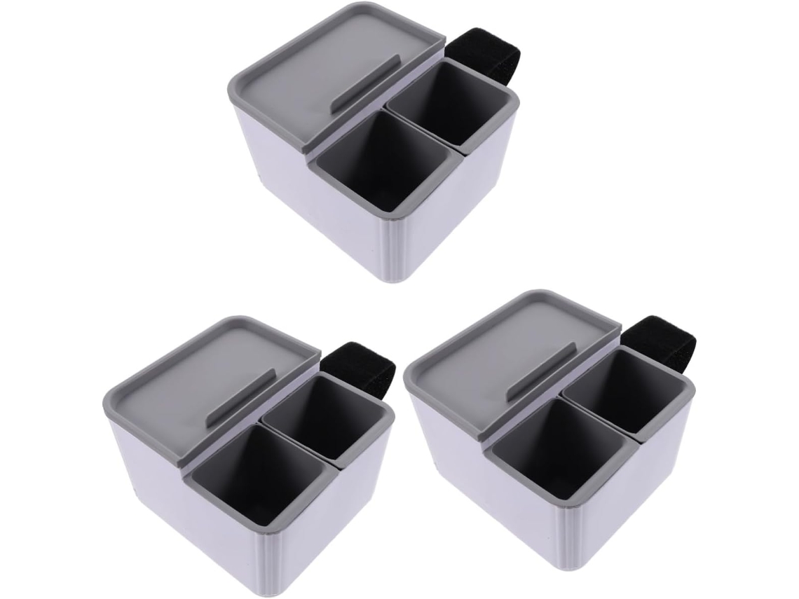 Caja De Almacenamiento Multiusos Para Coche De 3 Piezas, Portavasos De Tela De Acero Inoxidable, Soporte Para Tazas