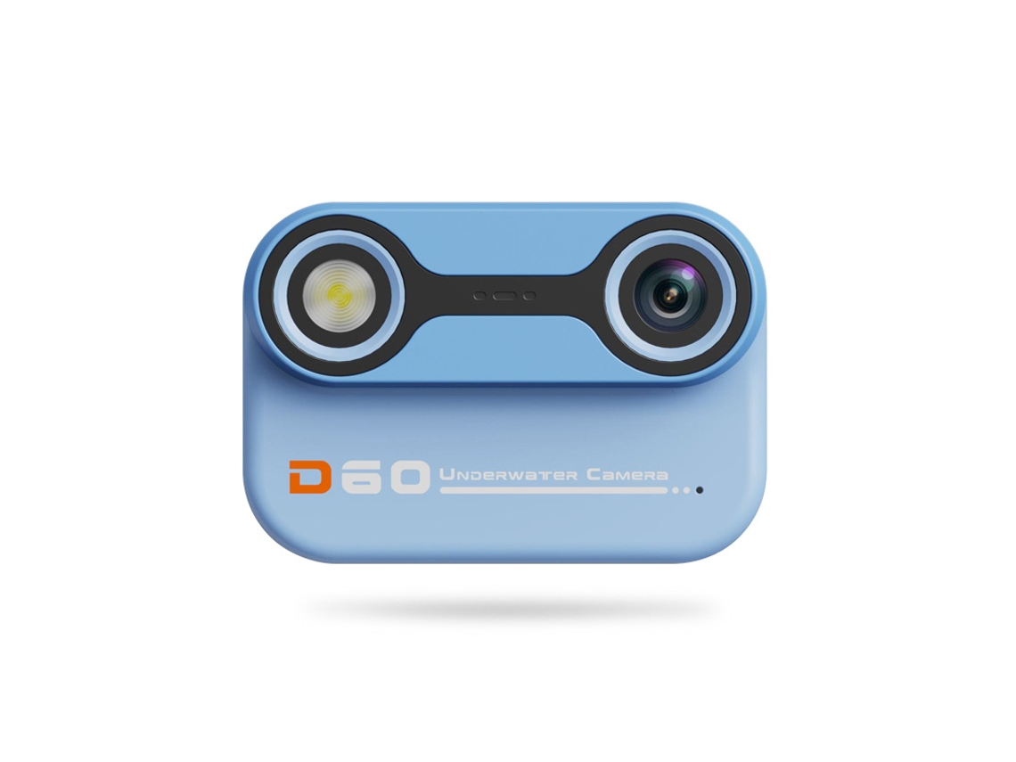 Cámara D60 resistente al agua con pantalla HD de 2,4 pulgadas, mini, azul SZIQIQI