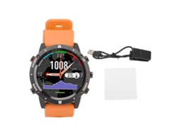 Reloj deportivo inteligente con GPS, monitorización del sueño, IP68, naranja.