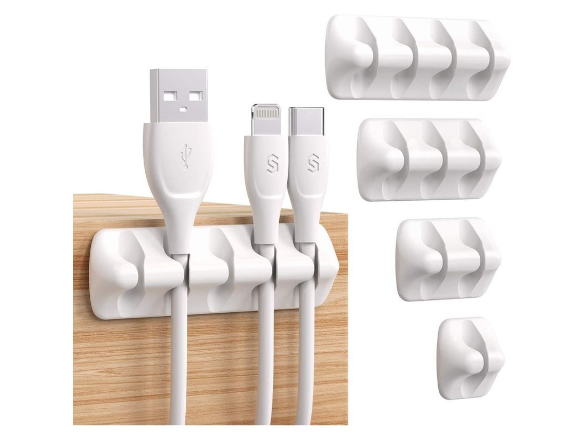 Organizador De Cables paquete De 5 Mini Soportes Adhesivos Para La Gestión Y Organización De Cables