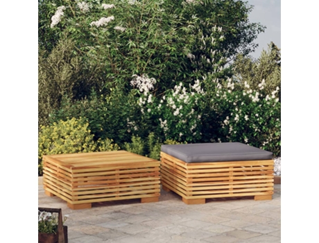 Conjunto 2 de muebles de jardín VIDAXL madera maciza de teca
