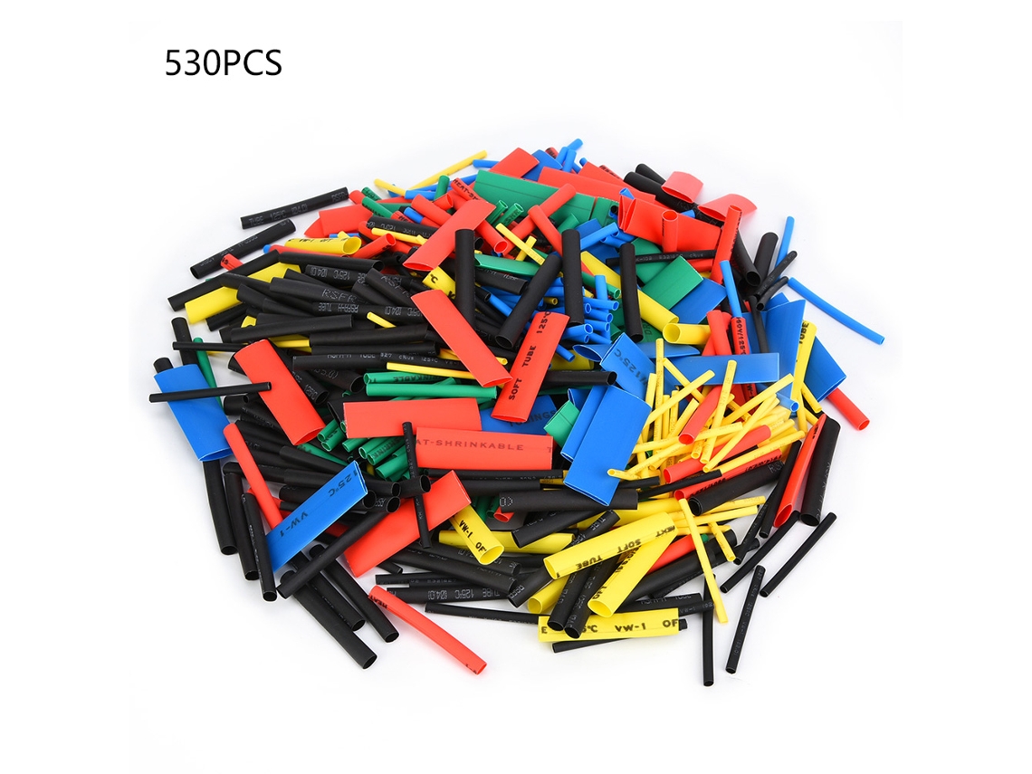 2026-530pcs Tubería Termorretráctil De Poliolefina Funda Aislante Para Cables Y Alambre