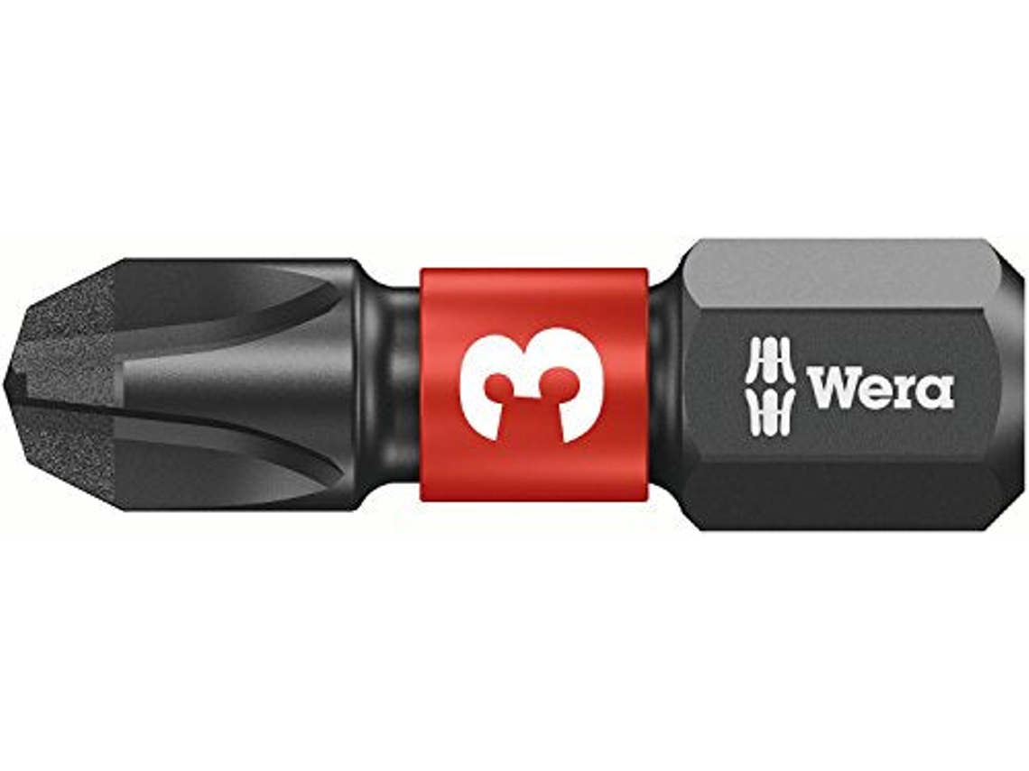 Punta de Llave de Impacto INDOOSTRIAL Wera 851/1�Impaktor Bits Phillips x 25�mm gama (3 x 25 mm)