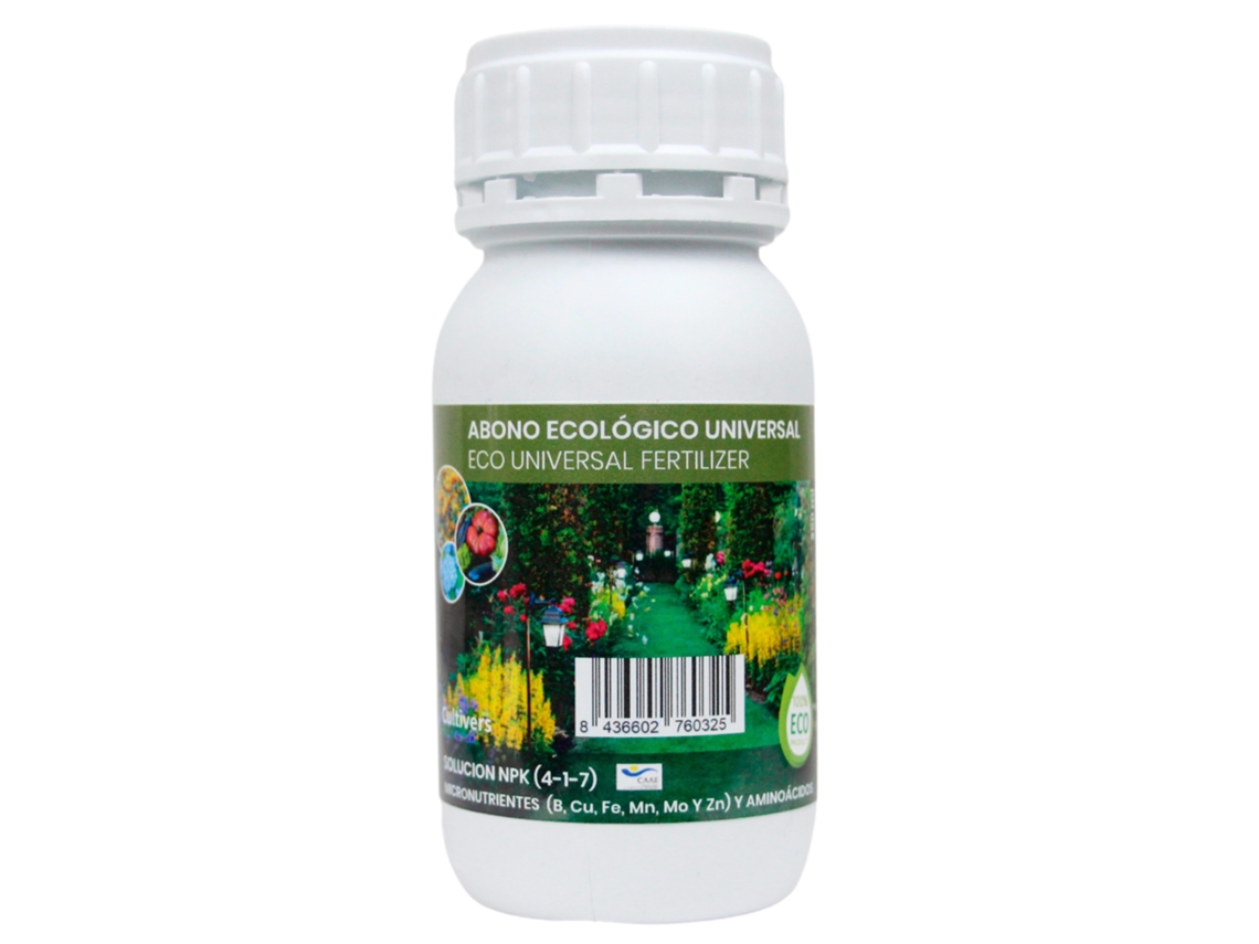 CULTIVERS Fertilizante Plantas Universal Ecológico 250 ml Abono Líquido 100% Orgánico y Natural. con Aminoácidos