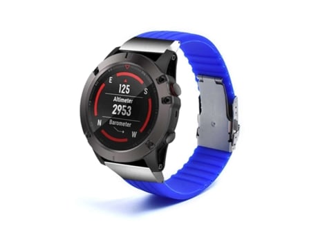 Correa Silicona Stripe Adaptable Garmin Fenix 7 Solar Edition Azul Claro