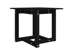Maison Exclusive - Mesa De Centro De Madera Maciza De Pino Negra 50x50x45 Cm