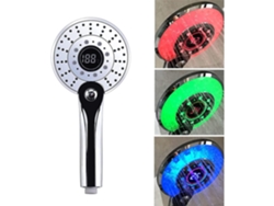 Cabezal de ducha LED con control de temperatura y función de ahorro de agua. Mdug