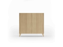 Mueble zapatero HERDASA Sunne Roble dorado, puertas vallado (87 x 90 x 27 cm)