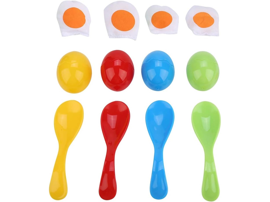 Juego De 4 Huevos De Pascua Y Cucharas, Para Adultos, Juegos De Vacaciones Al Aire Libre, Accesorios Para Fiestas.