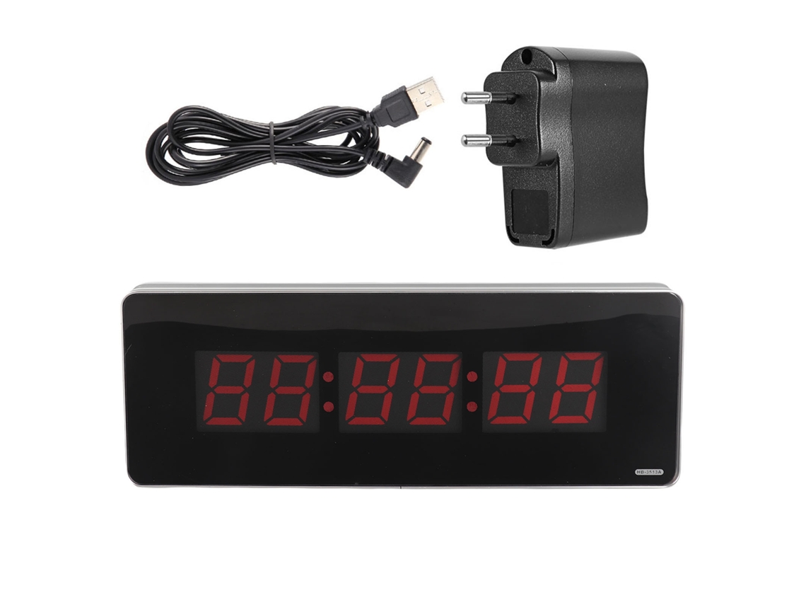 Reloj De Pared Digital Led De Aleación De Aluminio Con Visualización De Horas, Minutos Y Segundos Para Oficina O Dormitorio.