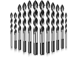 Juego De Brocas Para Cerámica, 12 Piezas, Broca Triangular Para Acero Al Carbono, Cerámica, Madera, Hormigón, Plástico Y Paredes De Ladrillo.