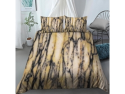 Funda nórdica de microfibra con estampado de mármol verde, 140x200cm, EXCLUSIVA DE MAISON