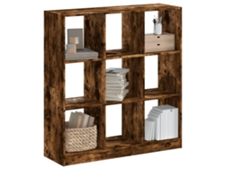 Estantería Librería Armario De Libros Madera De Ingeniería Roble Ahumado 102x32x108 Cm Wsd780896