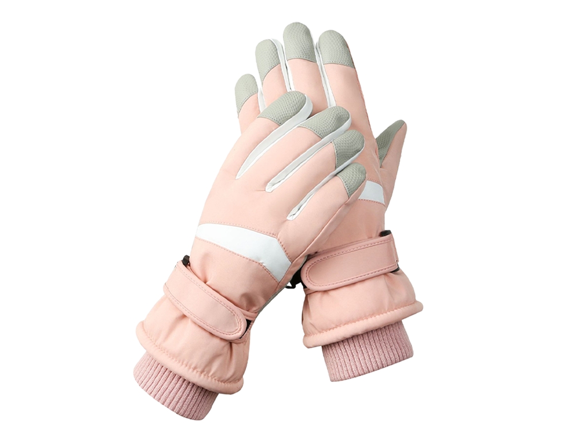 Guantes de esquí de invierno para mujer, guantes de snowboard impermeables con pantalla táctil y antideslizantes